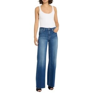 L'AGENCE Women's Scottie Wide Leg High Rise‎ Blue Denim Jeans Hayward Wash Sz 32